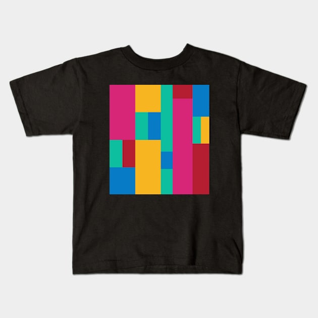 Colorful Background Pattern Kids T-Shirt by Stylebydesign